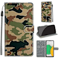 Pikkukuva 3 / 3: Yhteensopiva Samsung Galaxy A03 Core -kotelon suojus, läppämallinen magneettikiinnitys - Camouflage #jlf
