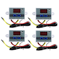 Miniatyrbilde 1 av 5: 4 stk. 220V AC Digital LED Temperaturkontroller XH-W3001 For Inkubator Kjøling Varmebryter Termostat NTC Sensor NY
