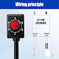 Miniatyrbild 1 av 4: 6-pack DC 0/1-10V Vred LED-dimmer, Mini LED-dimmervred med roterande kontrollbrytare Lågspänning Passiv