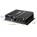 Miniatyrbillede 4 af 4: 90W S-188 Bluetooth Stereo HiFi Forstærker 2.1 CH Audio Effektforstærker Bas Diskant Kontrol Musik Afspilning