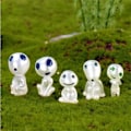 Miniatyrbilde 4 av 5: 10 stk Lysende Alver Mini Figurer Akvarium Dekor Kodama Gløder i Mørket Figurer Hage Mikro Blomst Pottet Landskap Ornament - FARGE: Blå 10 stk