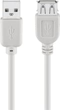 USB-A-forlengelseskabel, 0,6 m, grå