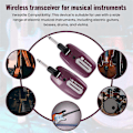 Miniatyrbild 5 av 5: Trådlöst gitarrsystem USB Uppladdningsbar Trådlös Gitarrsändare Mottagare Elgitarr Bas W