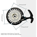 Miniatyrbillede 2 af 5: Sort Trækstart Rekyl Udskiftning til 2 Takts Rekyl Starter Samling Udskiftning til Pocket 47cc 49cc Minimoto Quad Dirt Bike Sort