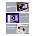 Pikkukuva 1 / 5: Kannettava Retro Bluetooth Kaiutin Kello Langaton HiFi Läpinäkyvä Soundbar RGB-valolla TF-kortti Audio Musiikkisoitin A G