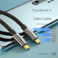Miniatyrbilde 4 av 5: Type A 0.8m Thunderbolt 4 USB 4 Nylonflettet Type-C Kabel 40Gbps Dataledning 8K@60Hz Støtte PD