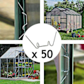 Miniatyrbilde 3 av 5: 50 stk. W-klips i rustfritt stål for festing av glassrammer - Yogu