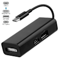 Pikkukuva 1 / 5: USB-C 3-in-1 MagSafe -sovitin, Type C - MagSafe 1/2 -muunnin kannettaville tietokoneille