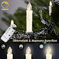 Miniatyrbillede 4 af 5: 40 stk. LED Julelys, Trådløse Hvide Varme Juletræslygter, Med Fjernbetjening Og Batterier, Dæmpbare LED-Lys, IP44, Kompatibel Jul