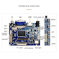 Miniatyrbillede 3 af 5: 7 Tommer 1024 X 600 LCD Skærm Display Driver Board W/Driver Board Monitor til Understøttelse af AV Reverserings Prioritet