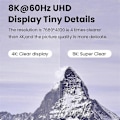 Miniatyrbilde 4 av 5: Type A 1.2m 8K@60Hz 40Gbps USB 4.0 Thunderbolt 3 Type til Type PD 100W Hurtiglading Data