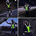 Miniatyrbild 4 av 4: Reflexväst Löparutrustning, USB Uppladdningsbar LED-väst Hög Synlighet Med Justerbar Midja/Axel För Jogging Löpning Cykling