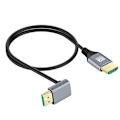 Pikkukuva 5 / 5: Tyyppi A HD-028-UP-0.5M Ylöspäin kulmassa oleva HDMI uros-uros johto HDMI 2.1 kaapeli 8K korkea resoluutio