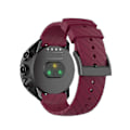 Miniatyrbillede 4 af 5: 24mm Udskiftningssilikon Universal Urrem Smartwatch Rem Til Suunto 9 - FARVE: Midnat Blå