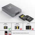 2-i-1 CFexpress Typ A SD-kortläsare USB 3.2 10 Gbps Minneskortläsare CFexpress Kortläsare Adap