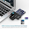 Miniatyrbillede 4 af 5: ROCKETEK CR310 USB 2.0 Smart Card Reader SD TF ID SIM Bankkort Connector Adapter