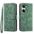 Miniatyrbild 1 av 5: Flip Cover för OnePlus Nord 3 5G/Ace 2V, Linjer Präglad Plånboks Stativ Mobil Läderfodral färg:Grön