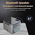 Pikkukuva 5 / 5: E3 Älyprojektori Android 9.0 BT5.0 1G+8G 300 ANSI Dual WiFi 1080P FHD 4K Kotiteatteri - EU-pistoke