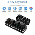 Miniatyrbilde 4 av 5: RGB 4 Egendefinert Tastatur Makro Knapp Gaming Programmerbart Mekanisk Hot Swap Tastatur For Photoshop Drawi