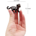 Miniatyrbillede 3 af 5: 4 stk. Realistisk Leopard Statue Vildtlevende Karakter Sort Panter Dyremodel #jlf