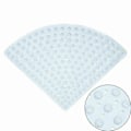 Miniatyrbillede 2 af 5: Bruseindsats Brusemåtte Kvart Cirkel Hjørne Anti-skrid Måtte til Hjørnebrusere 52*53cm
