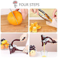 Miniatyrbillede 5 af 5: Citronpresser Juicepresser Manuel Presse - Rustfrit Stål Manuel Juicepresser Sølvfarve #yg