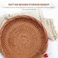 Miniatyrbild 3 av 5: 2-pack Rattanvävd Korg, Brödkorg Visningskorg Fruktkakfat, för ,Plånbok,Mobiltelefon (7,5 tum)