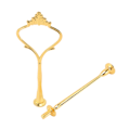 Miniatyrbillede 3 af 4: 6 Sæt Bakke Hardware til Kage Stativ 3-lags Kage Stativ Montering Hardware Holder til Bryllup og Fest Serveringsbakke (Guld)