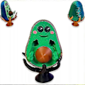 Miniatyrbillede 1 af 5: 3D-Printet FCK-You-Cado, 3D-Printet Dårlig Avocado, Printet Langfinger Statue