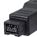 Miniatyrbillede 3 af 3: Firewire Ieee 1394 Type A 400 6-polet Hun til 1394 Type B 800 9-polet