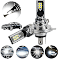 Miniatyrbillede 1 af 5: H4/9003 LED Forlygtepærer LED H4 Bil Forlygtepærer H4 Bil Forlygte Lysstærke LED Bil Pærer H4 LED Forlygte