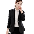 Miniatyrbillede 1 af 3: Dame Blazer Slim Fit Langærmet Lapeljakke Business Kontorjakke