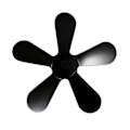 Miniatyrbillede 3 af 4: 5 Blade til Varme Drevet Brændeovnsventilator Træ Log Brænder Pejs