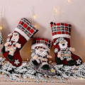Miniatyrbillede 4 af 5: 4 stk. julestrømper, 40 cm store personlige julestrømper, indendørs hængende juletræ W