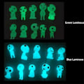 Miniatyrbilde 2 av 5: 10 stk Lysende Alver Mini Figurer Akvarium Dekor Kodama Gløder i Mørket Figurer Hage Mikro Blomst Pottet Landskap Ornament - FARGE: Blå 10 stk