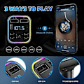 Miniatyrbillede 3 af 5: Bil Bluetooth FM Transmitter PD Dobbelt USB 3.1A Hurtig Oplader Adapter Farverigt Ambient Lys Håndfri MP3 Modulator Afspiller