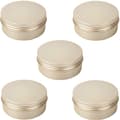Aluminiumsbeholder med skruelåg 10 ml 5-pak Guld