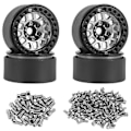 Pikkukuva 3 / 4: 4KPL 1.9 Metallinen Beadlock 12 Reikäinen Vanteen NAPA 1/10 RC Crawler Axial SCX10 90046 AXI03007 Traxxa