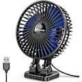 Miniatyrbillede 1 af 5: USB Bordventilator, 3 Hastigheder Skrivebordskøleventilator Med Enkelt Knap #yg