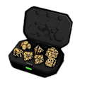 Miniatyrbillede 1 af 4: Et sæt med 7 LED lysende DND terninger Dungeons & Dragons syv sæt terninger varmt lys åndende lys terninger
