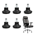 Miniatyrbilde 1 av 5: Pakke med 5 Bell Glides Erstatning Kontorstol Hjul Stopper Kontorstol Svingbare Hjul 2 Tommers Stoler Glide Hjul Erstatning Møbler
