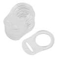 Miniatyrbillede 1 af 4: 10 stk. Multi Silikone Gennemsigtige Baby Knapper Sutteholder Clip Adapter Til Ringe Hvid