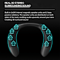 Miniatyrbild 4 av 5: Halsband Bluetooth-högtalare, Halshögtalare Bluetooth Trådlös, Bärbar Högtalare, Äkta 3D-stereoljud, Bärbar Soundwear, IPX4, För Hem Sport Utomhus