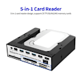 Miniatyrbillede 2 af 4: 5.25 Tommer Frontpanel Udvidelseshub med 3 USB3.0 2 USB2.0 Porte 5-i-1 Kortlæser Understøtter One-Key