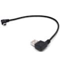 Miniatyrbild 4 av 5: USB B-typ Mini 5-polig Han Rätt Vinkel 90 Grader till USB 2.0 Han Kabel 30cm