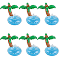 Miniatyrbillede 1 af 4: Kleeblatt Oppustelig Drikkeholder, 6 Pak Pool Drikkeholder Flydere Kopholdere Drikkeflydere, Kokosnødtræ Flydende Drikkeholder Til Pool Party