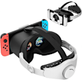 Miniatyrbild 1 av 5: Uppgraderad VR-headset för Nintendo Switch & Switch OLED-modell, Switch VR-glasögon med justerbara HD-linser och huvudband med rotationsknapp