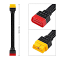 Miniatyrbillede 4 af 5: Ny Obd Obd2 Forlængerkabel Konnektor Til Launch X431 V/easydiag 3.0/mdiag/golo Hoved 16pin Han Til