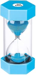 Timglas Sand Timer 60 Minuter: Plast Sandklocka, stor Blå Sandklocka, Arena 60 Min