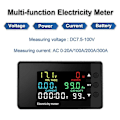 Miniatyrbild 4 av 5: 6-i-1 Voltmeter Amperemeter DC 7,5-100V Wattmeter LED Digital Elektrisk Mätare Multifunktionell Spänningsströmsmätare 0-20A